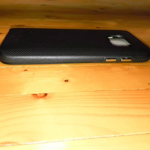 Black Textured Samsung Galaxy S7 Protective Hybrid Phone Case - Picture 2 of 5